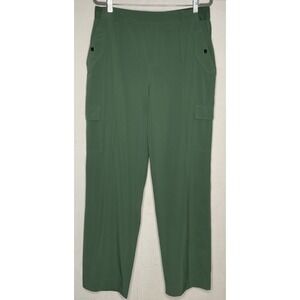 Athleta Vienna Cargo Pants Womens 16 T Sage Green Elevated Athletic Silky Travel
